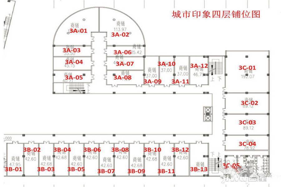 云房城市印象1室1厅1卫60㎡户型图