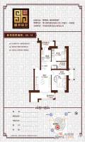 盛河林苑2室1厅1卫55.1㎡户型图