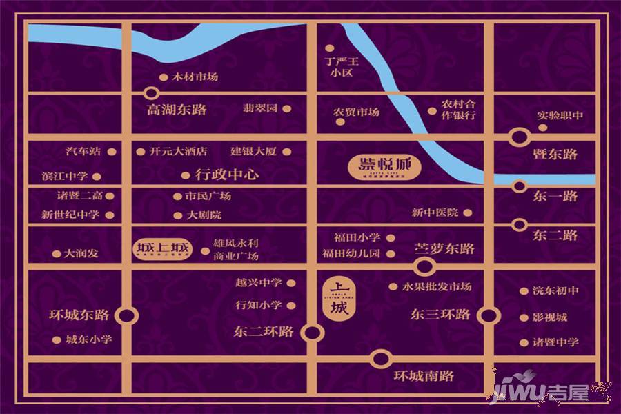紫悦城位置交通图