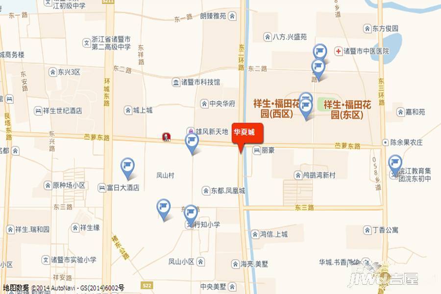 华夏城位置交通图