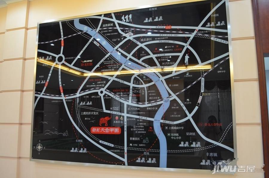 卧龙天香南园位置交通图图片