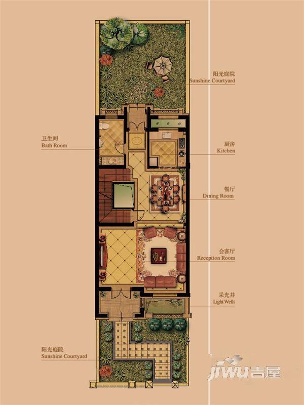 铭丰臻园1室2厅1卫235㎡户型图