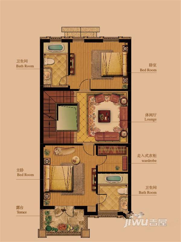 铭丰臻园3室1厅2卫235㎡户型图