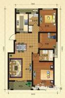 东晶佳园3室2厅2卫122㎡户型图