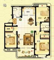 北辰半岛花园3室2厅2卫151㎡户型图