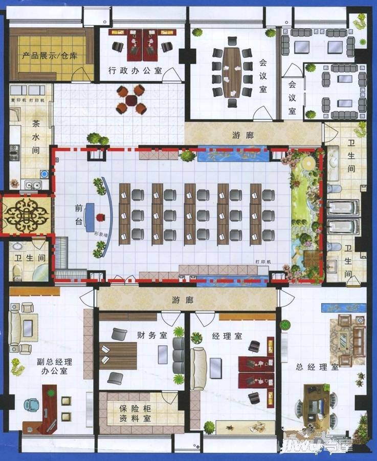 益泉世纪城6室1厅3卫332.2㎡户型图