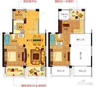 大通水尚名都3室2厅2卫139㎡户型图