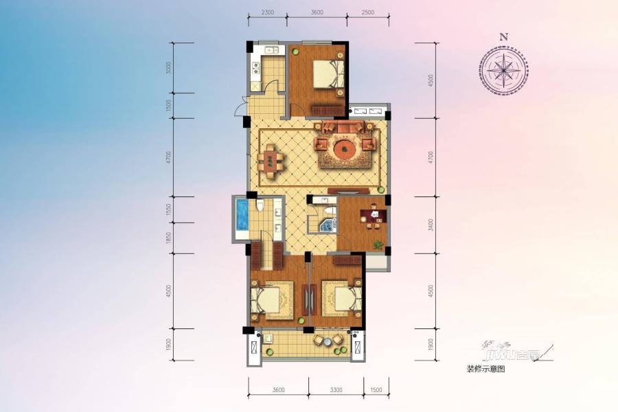 海悦华庭4室2厅2卫143㎡户型图