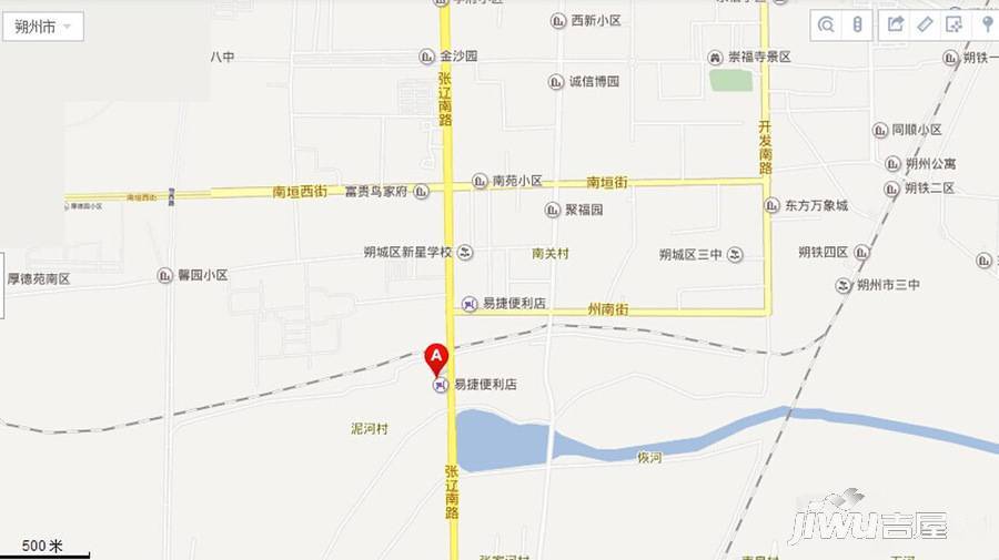 华源滨河一号位置交通图