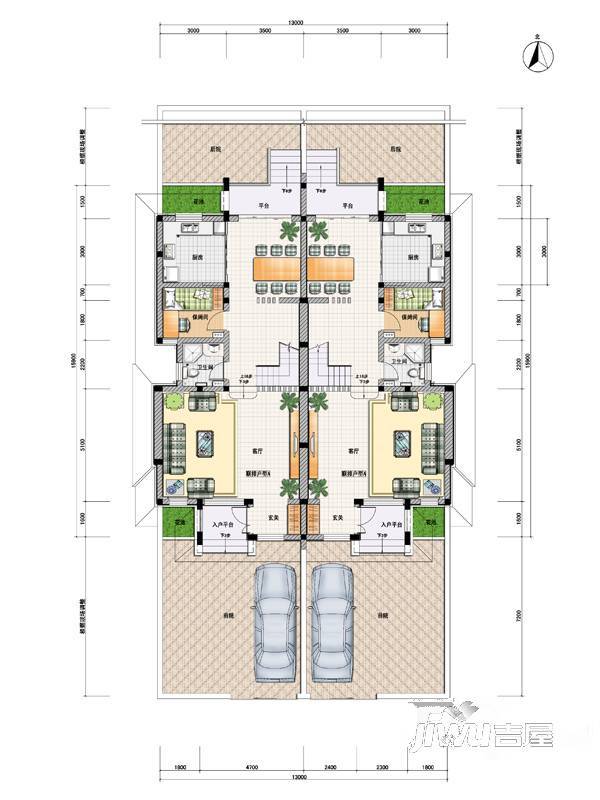 莱钢金鼎左岸水都普通住宅189.6㎡户型图