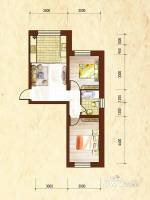 时代庄园2室1厅1卫66.3㎡户型图