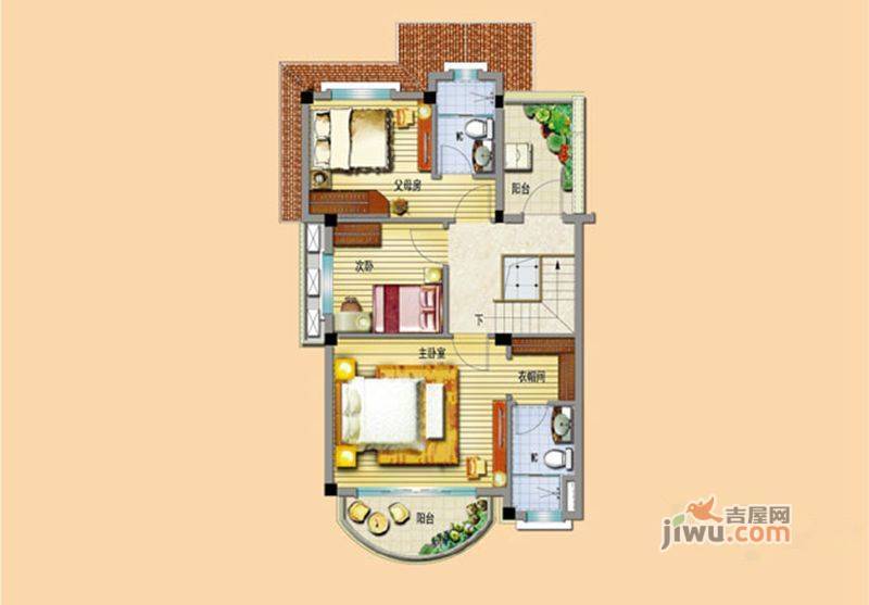 宁德碧桂园4室2厅3卫140㎡户型图