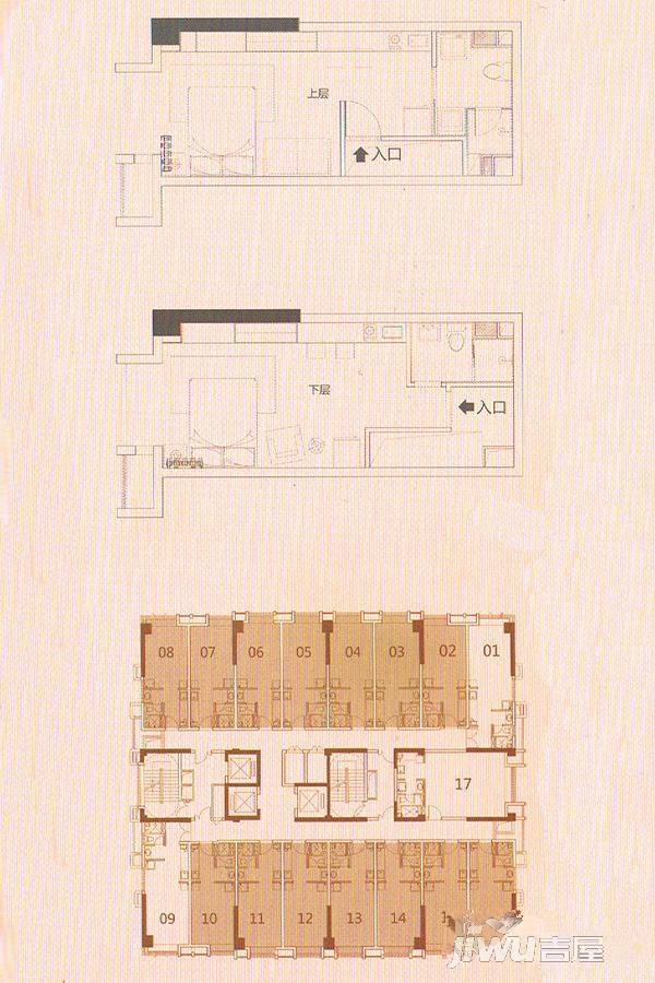 泰禾红树林2室2厅2卫39㎡户型图