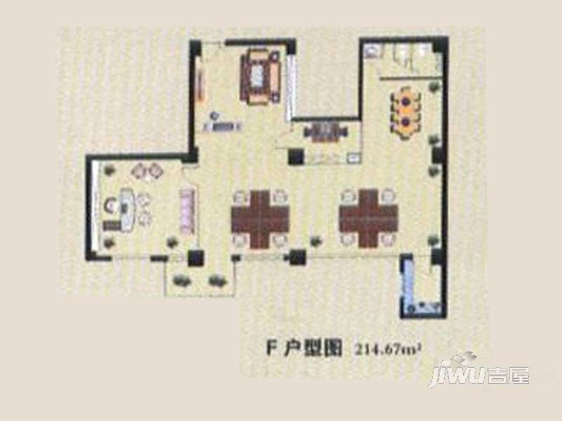 万泉大厦3室2厅1卫214.7㎡户型图