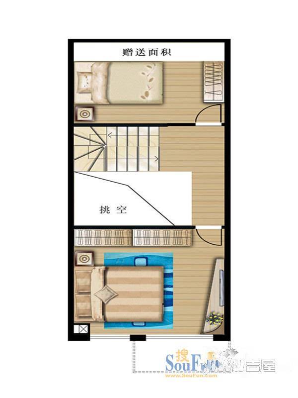 半山LOFT2室1厅1卫90㎡户型图