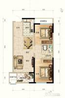 润景园著2室2厅1卫86.7㎡户型图