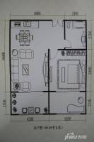 华泰国际商务公寓1室2厅1卫91.9㎡户型图