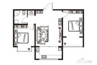 万城帝景2室1厅1卫80.5㎡户型图