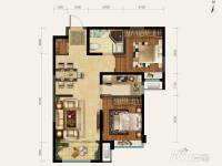 太原保利香槟国际2室2厅1卫89㎡户型图