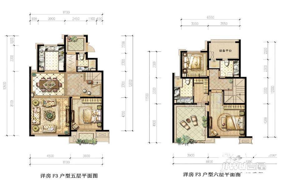 绿地卢浮公馆3室2厅3卫177㎡户型图