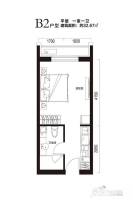 华润悦玺1室1厅0卫32.7㎡户型图