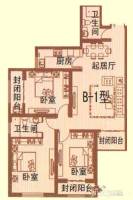建投东港家园3室2厅2卫137㎡户型图