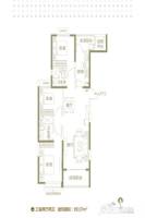 太原恒大滨河左岸3室2厅2卫137㎡户型图
