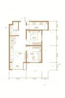 怡和天润园2室2厅1卫80.8㎡户型图