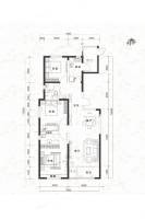 当代MOMΛ沿湖城3室2厅2卫135㎡户型图