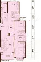 太原恒大城3室2厅2卫136.6㎡户型图