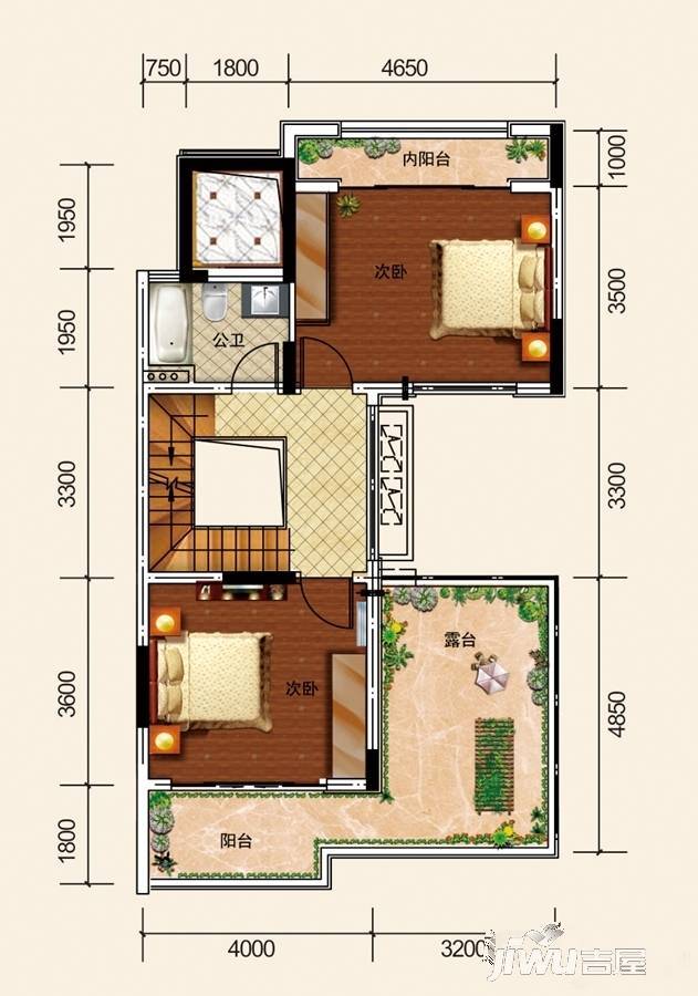 碧桂园中央半岛海云府4室3厅3卫204㎡户型图