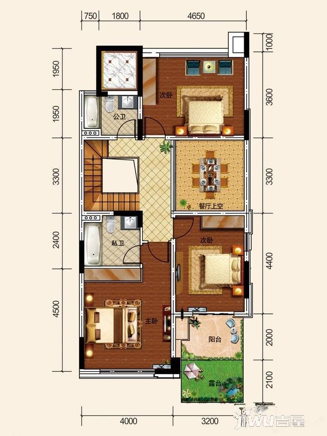 碧桂园中央半岛海云府4室3厅3卫180㎡户型图