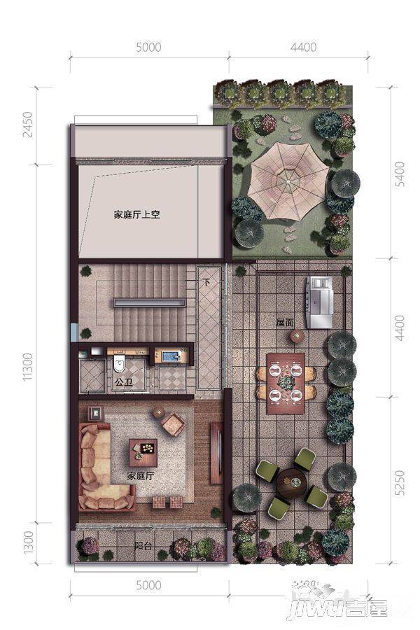 碧桂园海南之心1室1厅1卫476㎡户型图