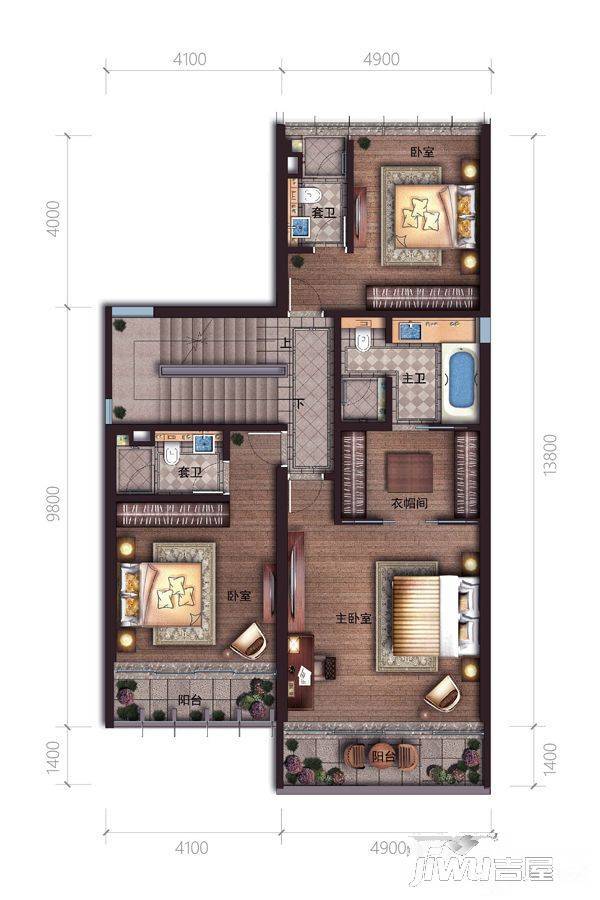 碧桂园海南之心4室5厅5卫387㎡户型图