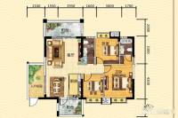 海口江东水岸3室2厅2卫113.2㎡户型图