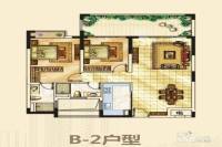 海鑫城2室2厅2卫105.8㎡户型图