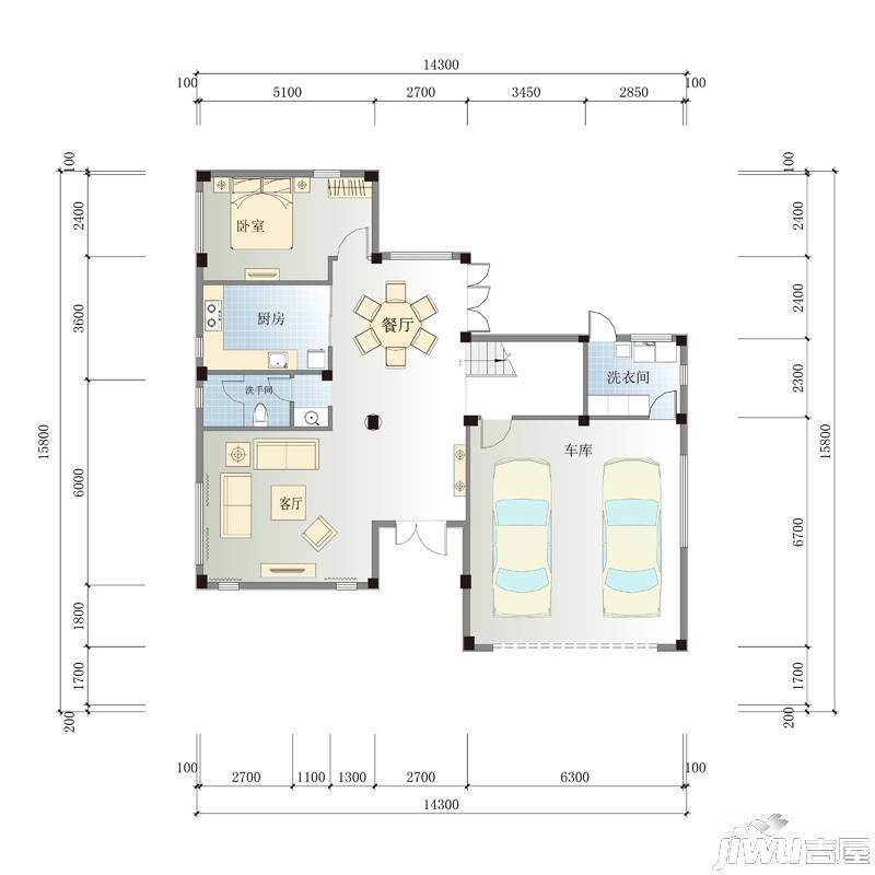 古盐田白鹭湾4室2厅3卫311.2㎡户型图