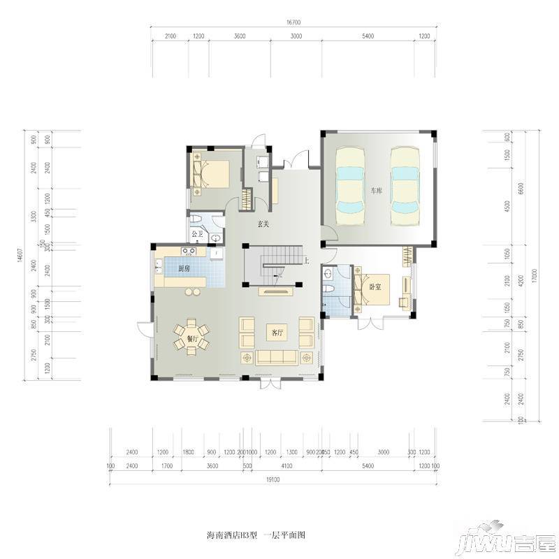 古盐田白鹭湾6室2厅3卫447.1㎡户型图