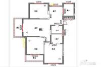 金顶世贸城3室2厅2卫115.4㎡户型图