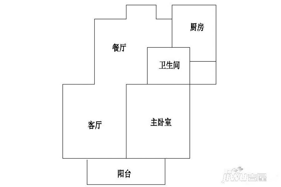 大鹏小区1室2厅1卫户型图