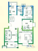 万豪绿城3室2厅1卫109㎡户型图