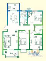 万豪绿城3室2厅2卫127㎡户型图