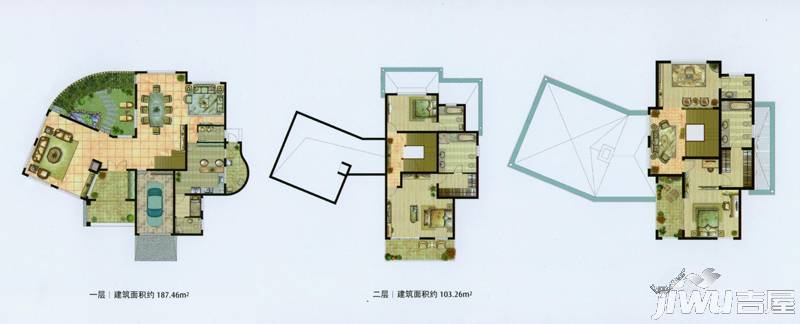 湖森堡3室5厅3卫389.6㎡户型图