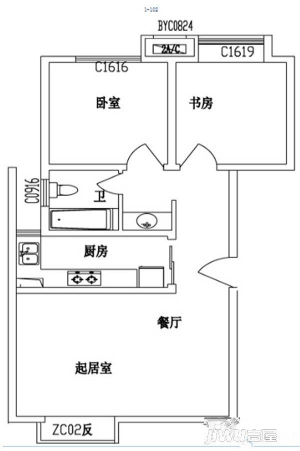 金御蓝湖
                                                            2房2厅1卫
