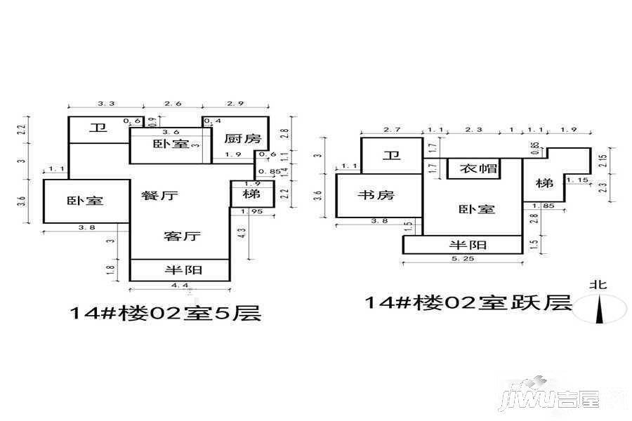 玉潭花溪4室2厅2卫179.6㎡户型图