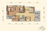 武威银城花苑3室2厅2卫120㎡户型图