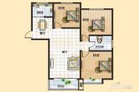 富景国际3室2厅1卫119.6㎡户型图