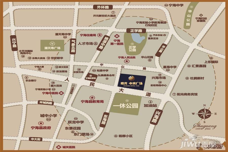 曙光中央广场位置交通图图片