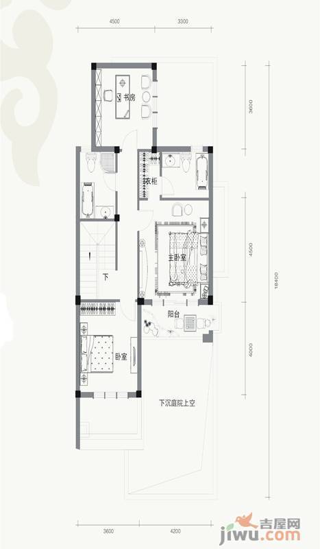 塘家湾悦府别墅3室0厅2卫85.5㎡户型图