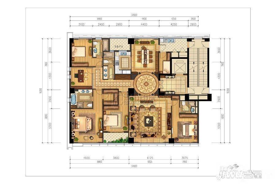 金沙码头奥莱公园商铺5室2厅4卫306㎡户型图